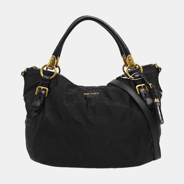 Nylon Tote Bag Black