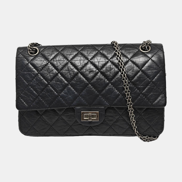 2.55 227 (jumbo) Quilted Vintage Calf Black