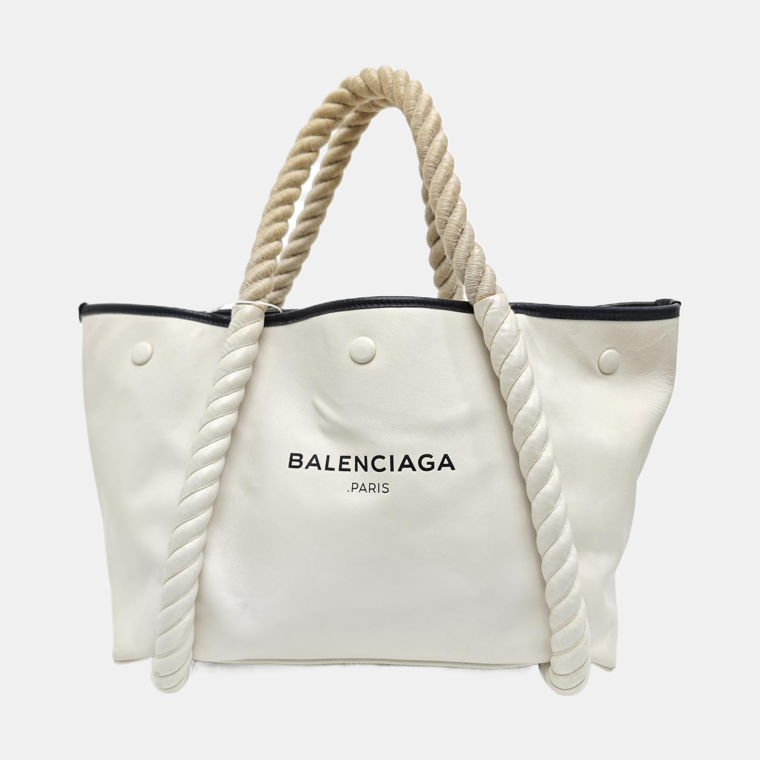 Calfskin Top Handle Bag White