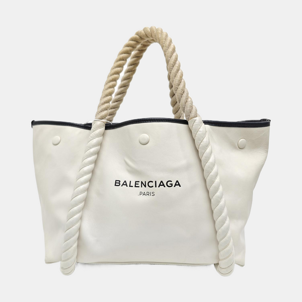 Calfskin Top Handle Bag White