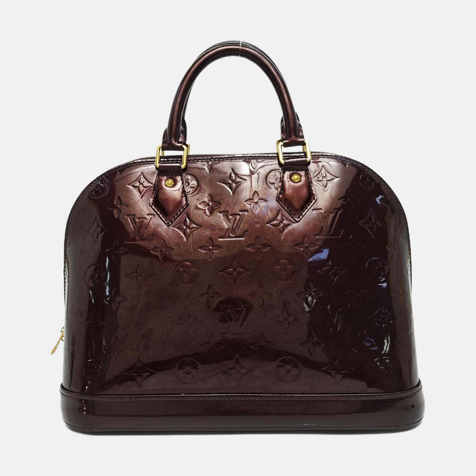 ALMA PM Monogram Patent Leather Red