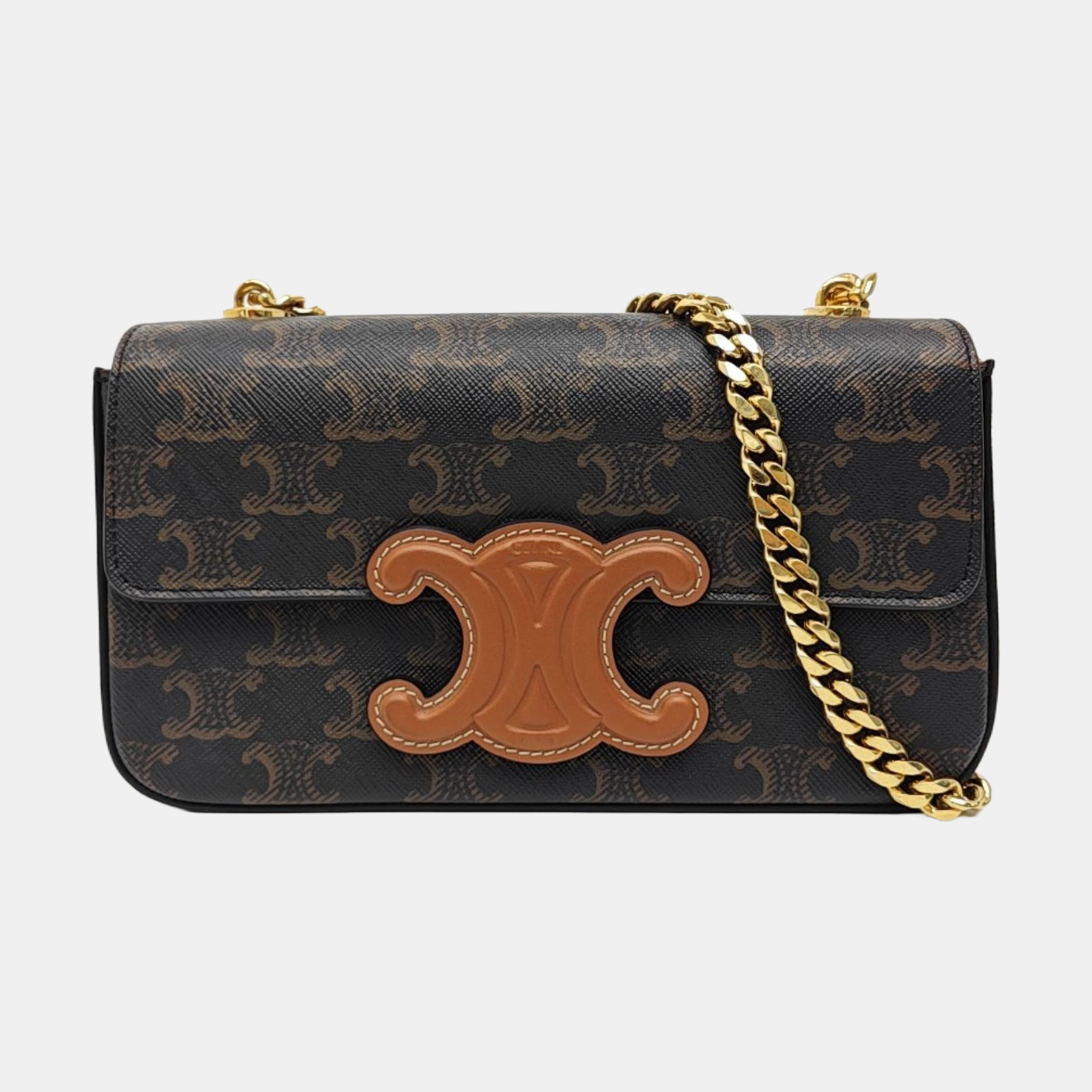 TRIOMPHE Small Coated Canvas Black