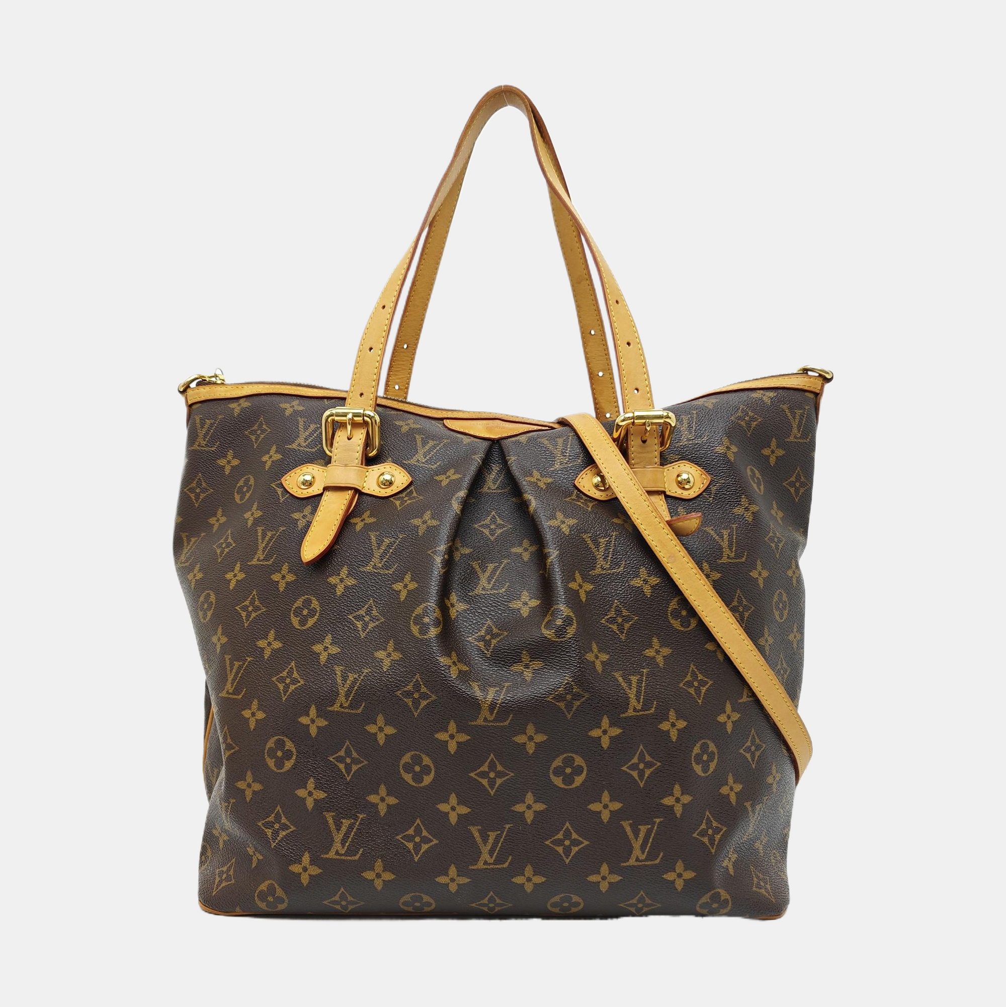 PALERMO GM Monogram Coated Canvas Brown