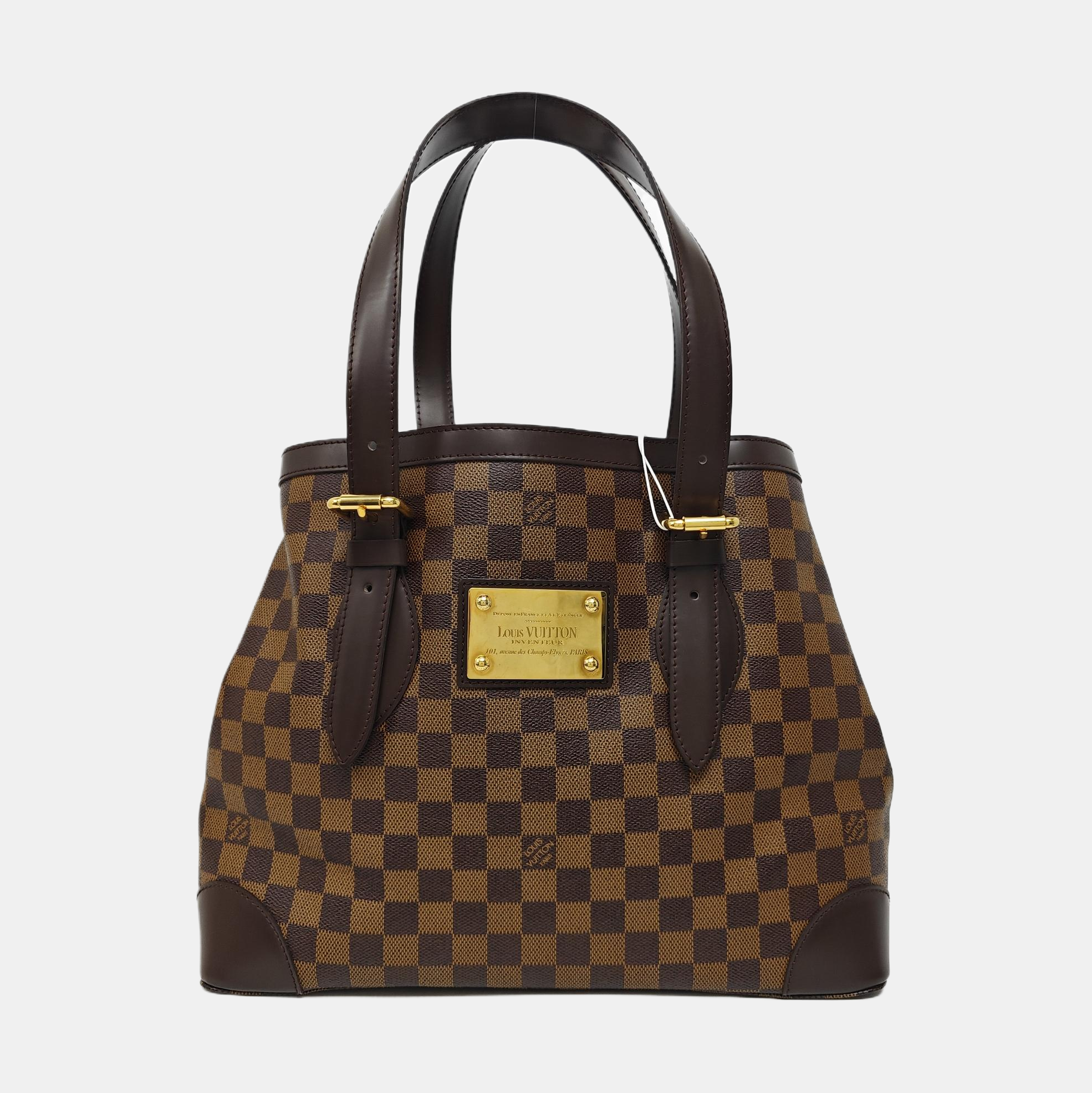 HAMPSTEAD MM Damier Ebene Coated Canvas Brown