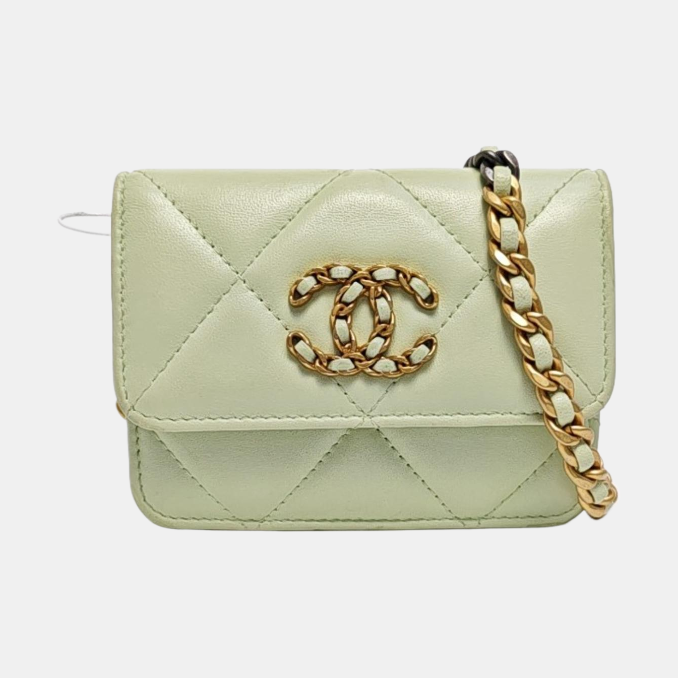 Authenticated pre-owned  CHANEL 19 Quilted Lambskin Green - Crossbody Bag at Looply