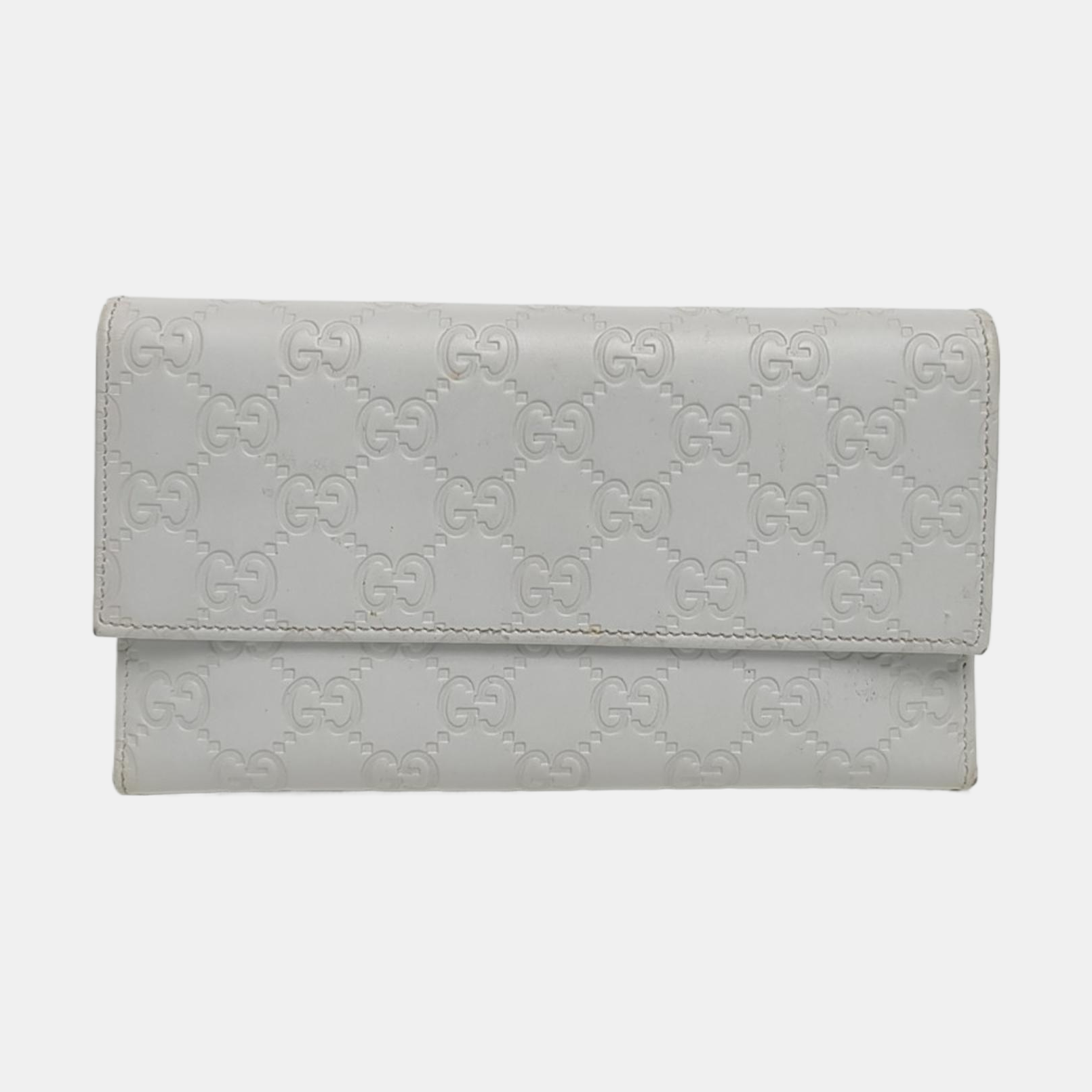 Signature Monogram Calfskin White Wallet