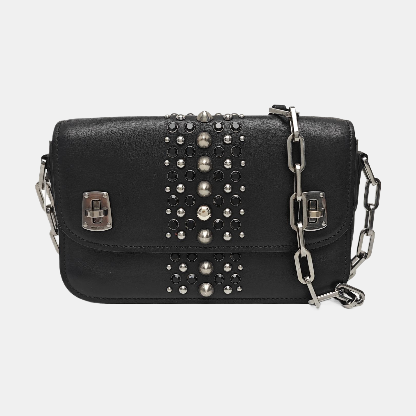 Calfskin Shoulder Bag Black