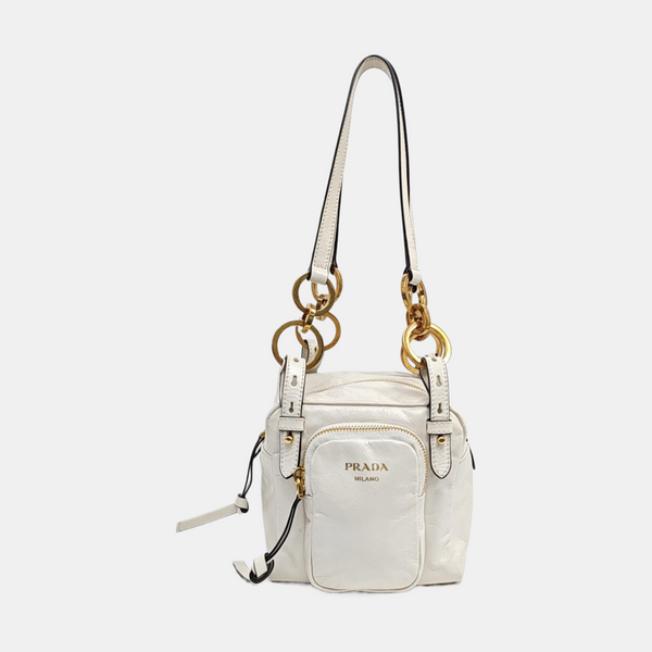 Dangle Mini Calfskin White