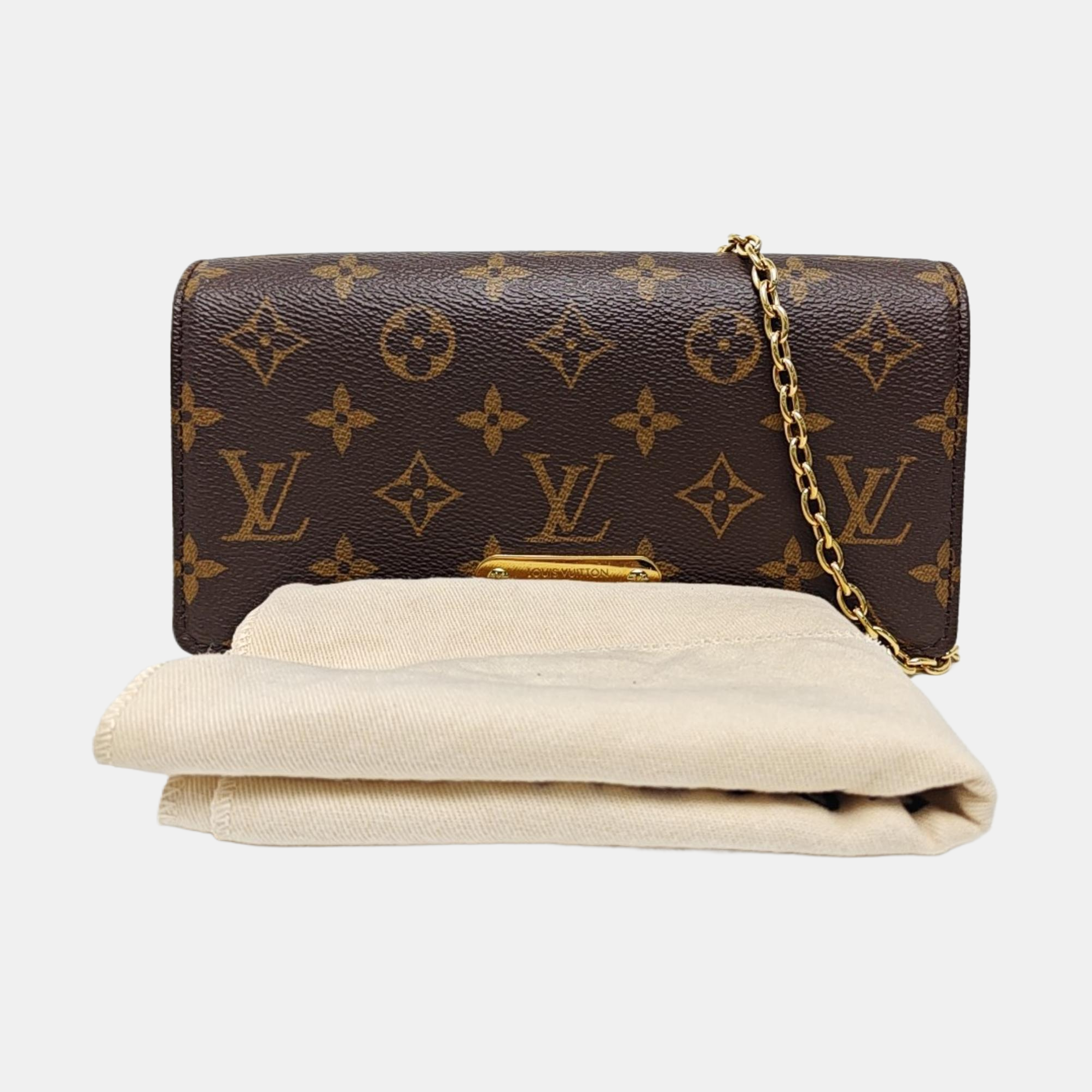 Lily Monogram Coated Canvas Brown