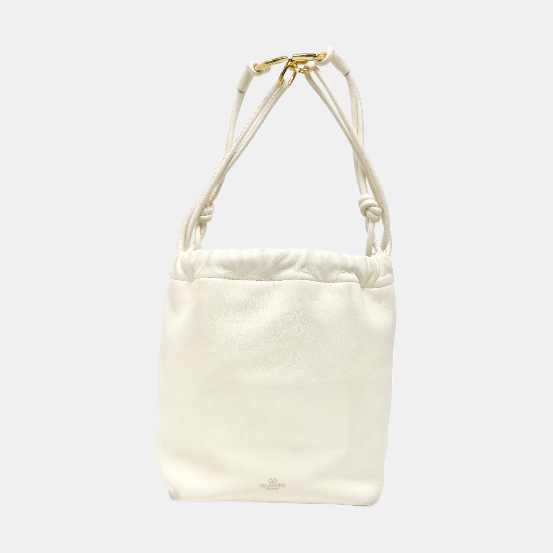 Lambskin Bucket Bag White