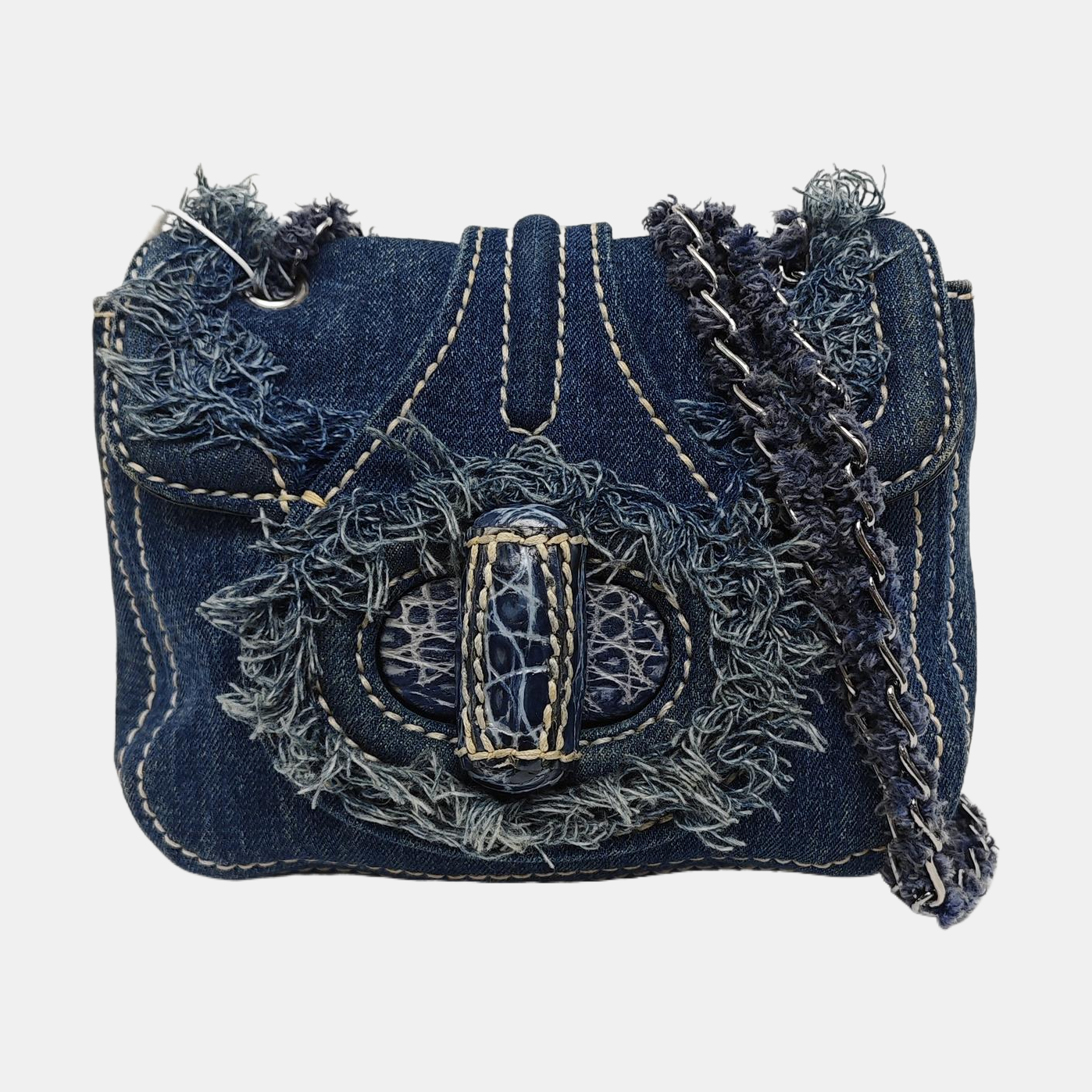 Denim Shoulder Bag Blue