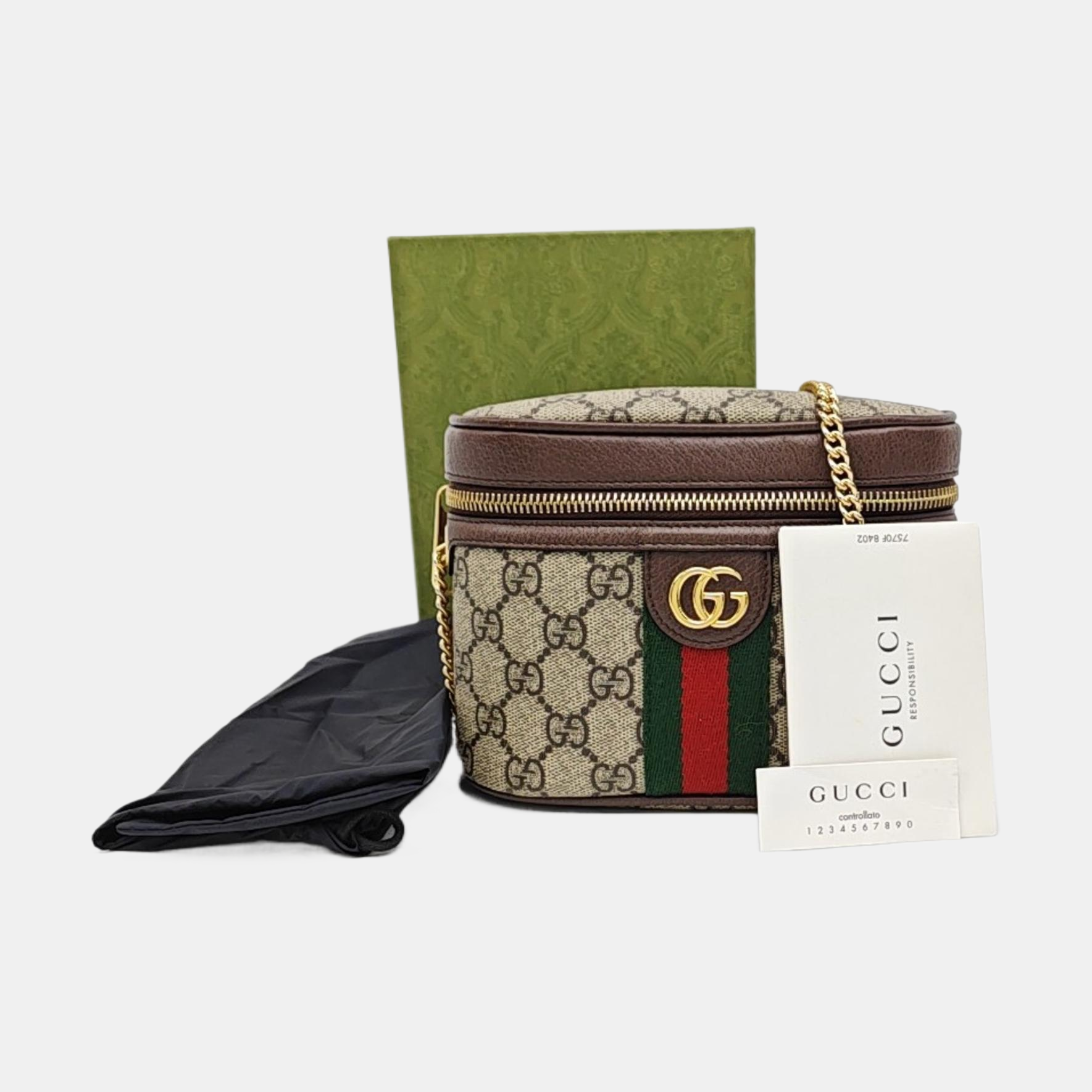 Coated Canvas Shoulder Bag Brown