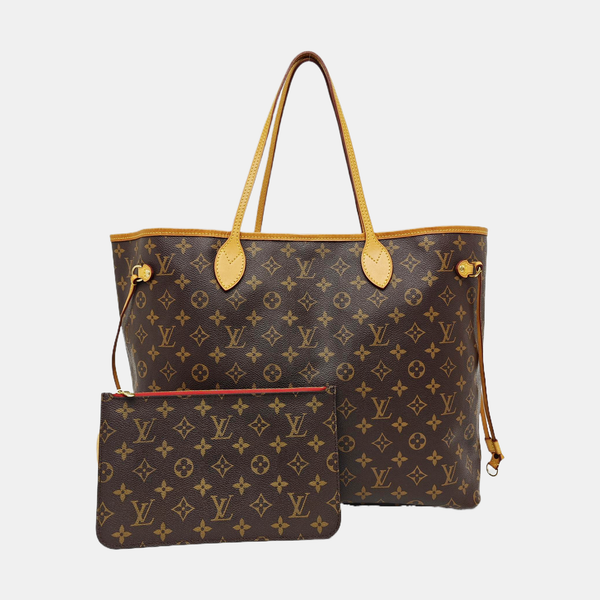 NEVERFULL GM Monogram Coated Canvas Brown