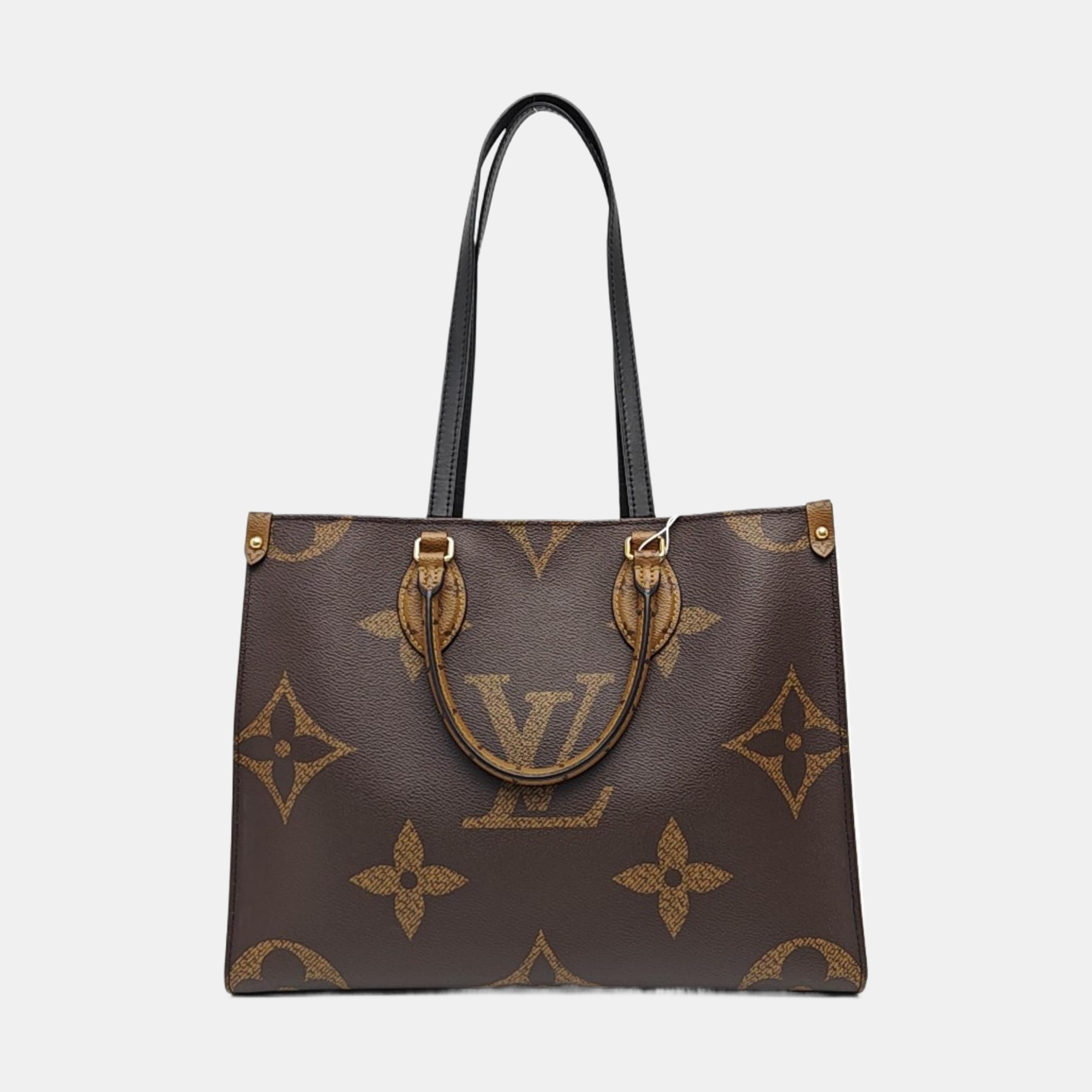 ONTHEGO MM Monogram Coated Canvas Brown