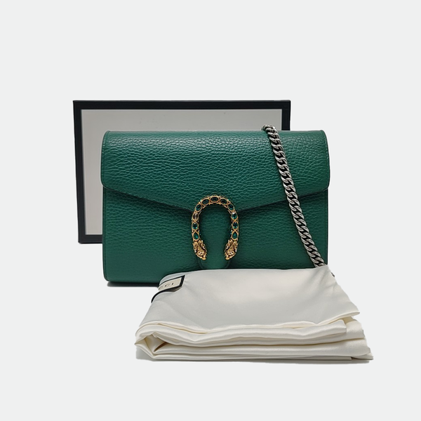 Authenticated pre-owned  Dionysus Mini Calfskin Green - Crossbody Bag at Looply