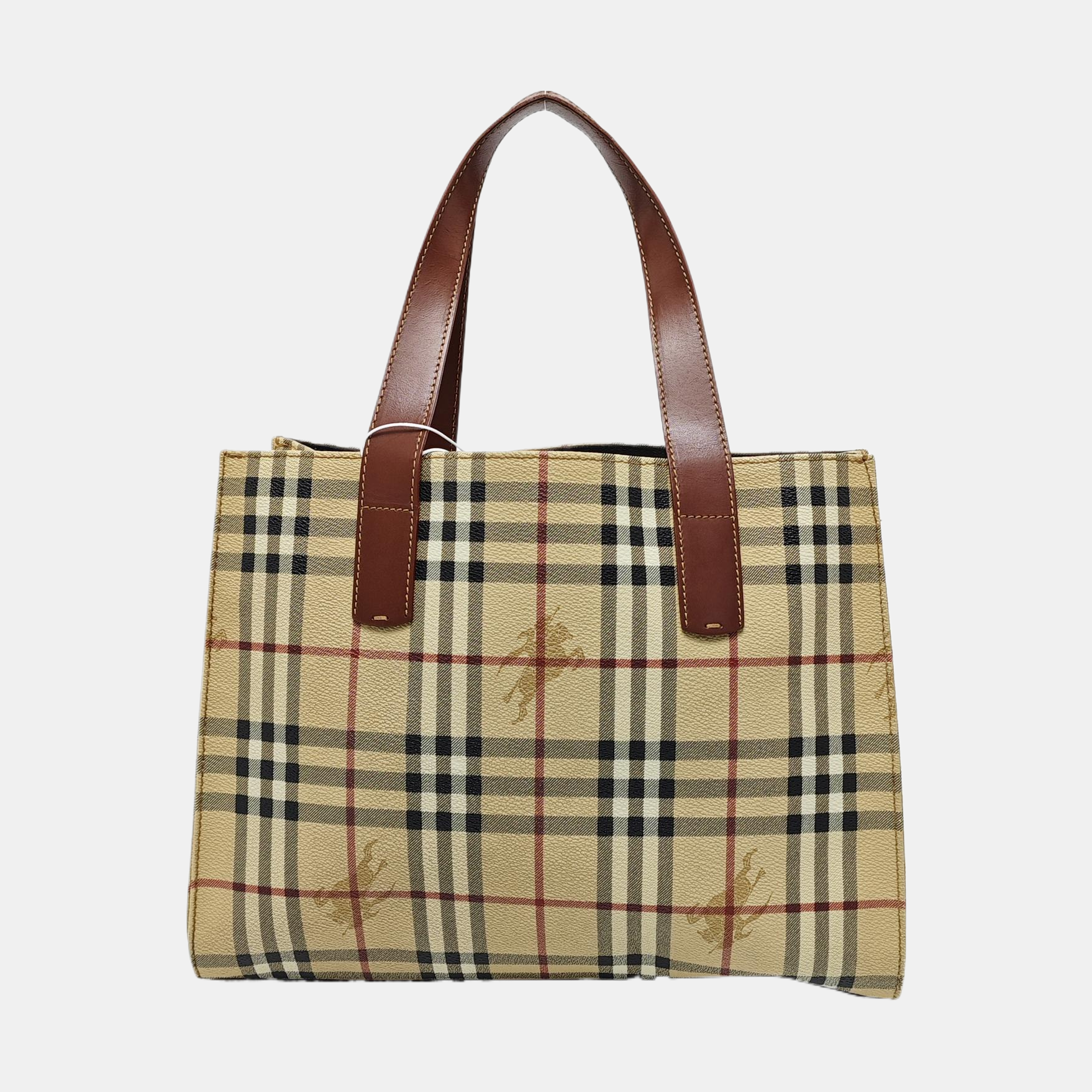 Coated Canvas Tote Bag Beige
