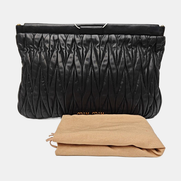 Lambskin Clutch Black