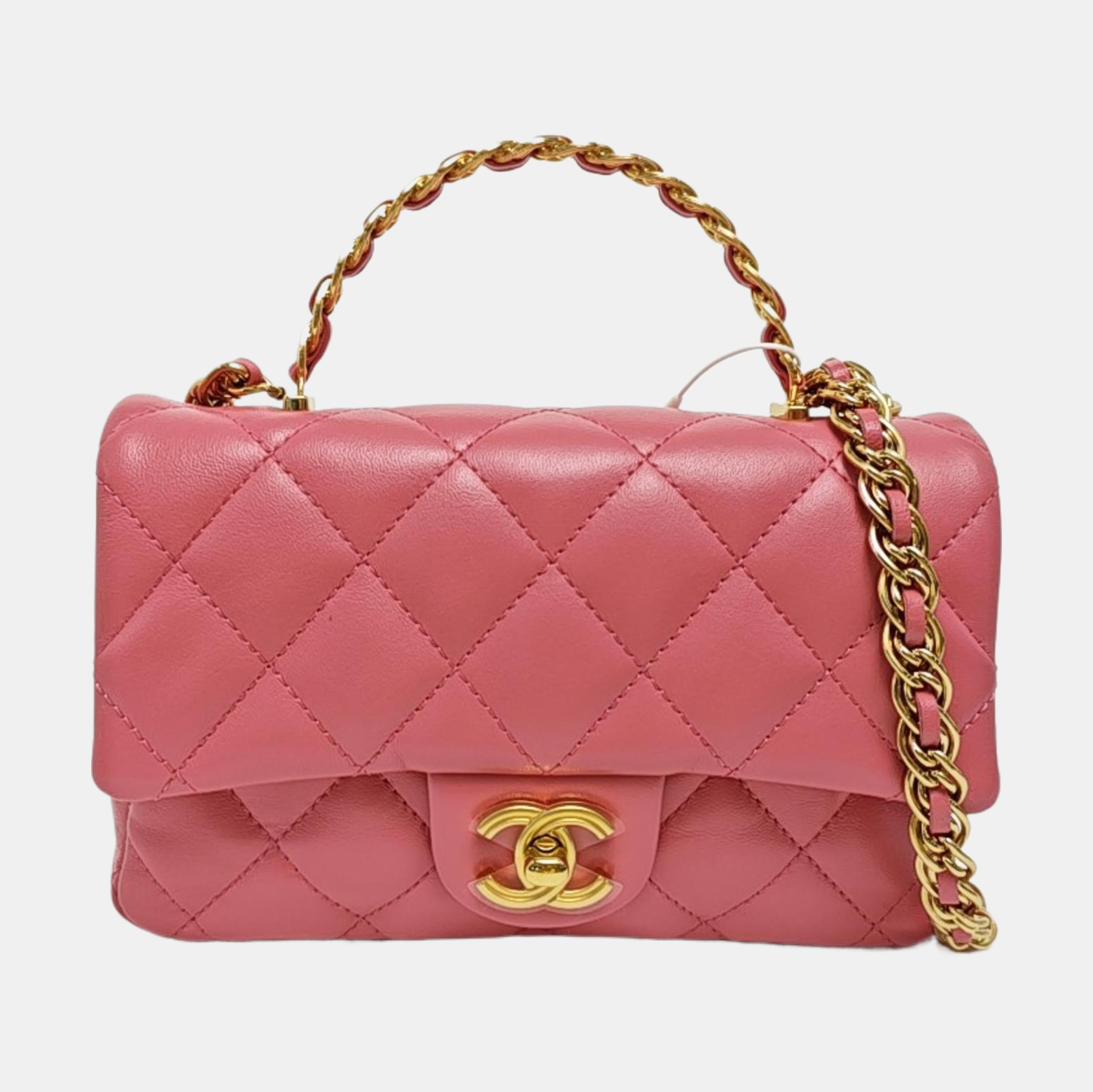 CLASSIC FLAP Small Quilted Lambskin Pink