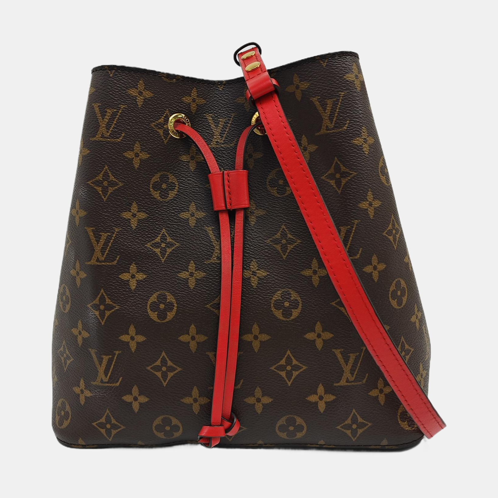 NÉONOÉ MM Monogram Coated Canvas Brown
