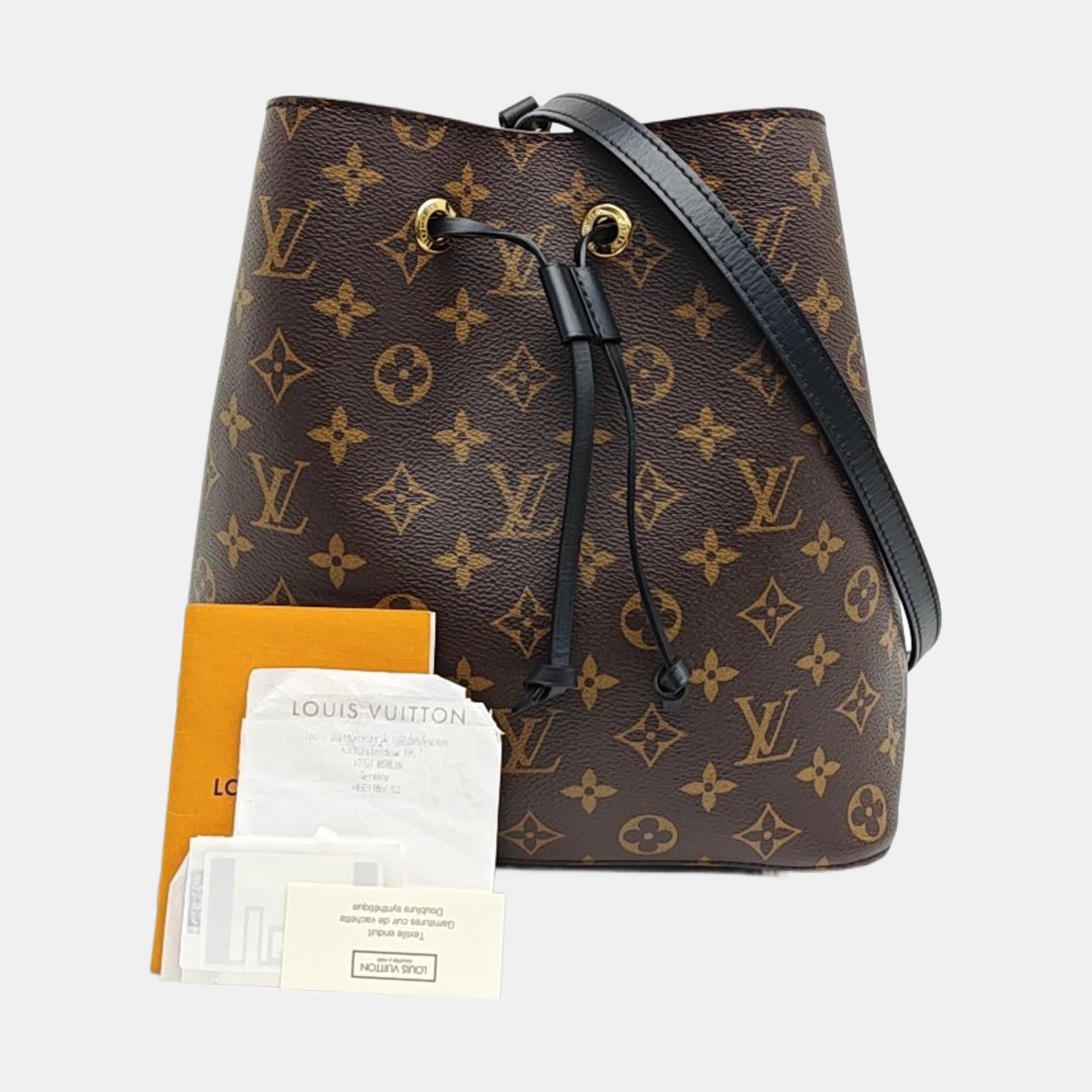 NÉONOÉ MM Monogram Coated Canvas Brown