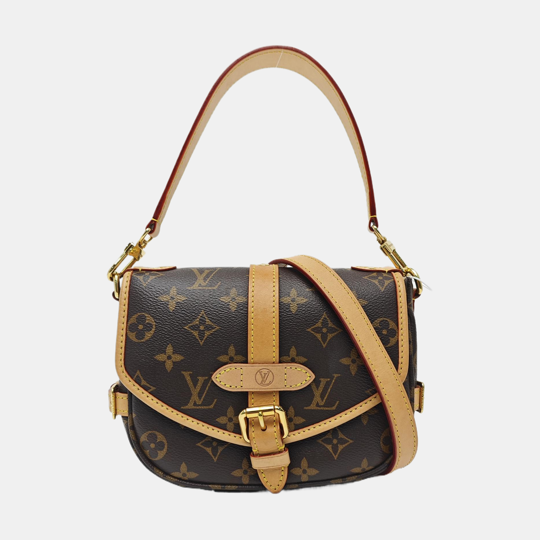 SAUMUR BB Monogram Coated Canvas Brown