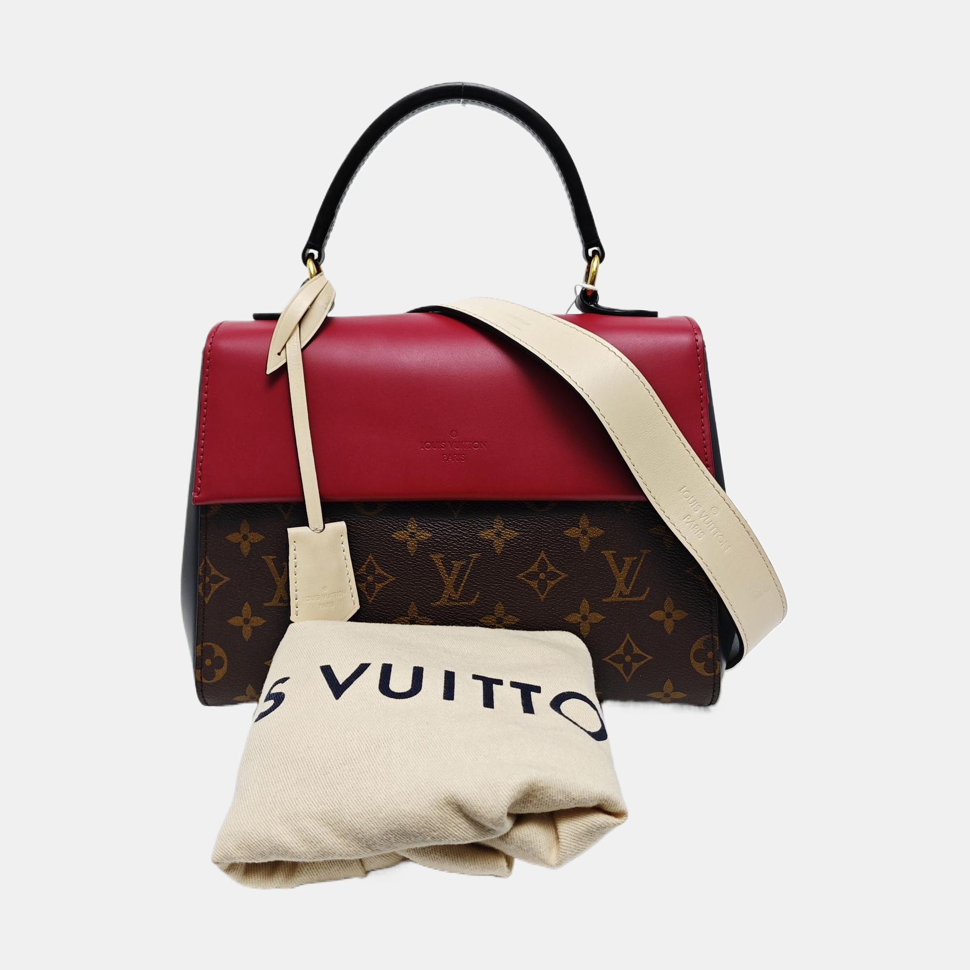 CLUNY BB Monogram Coated Canvas Brown