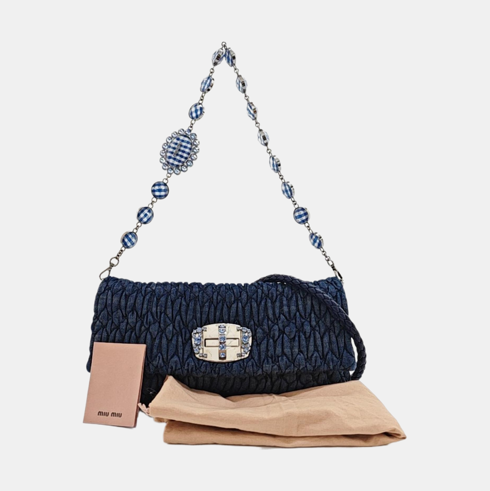 Crystal Quilted Denim Blue