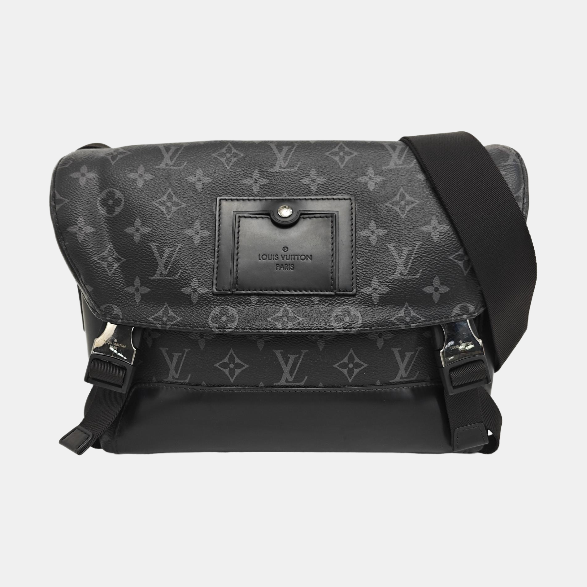 VOYAGER PM Monogram Coated Canvas Black