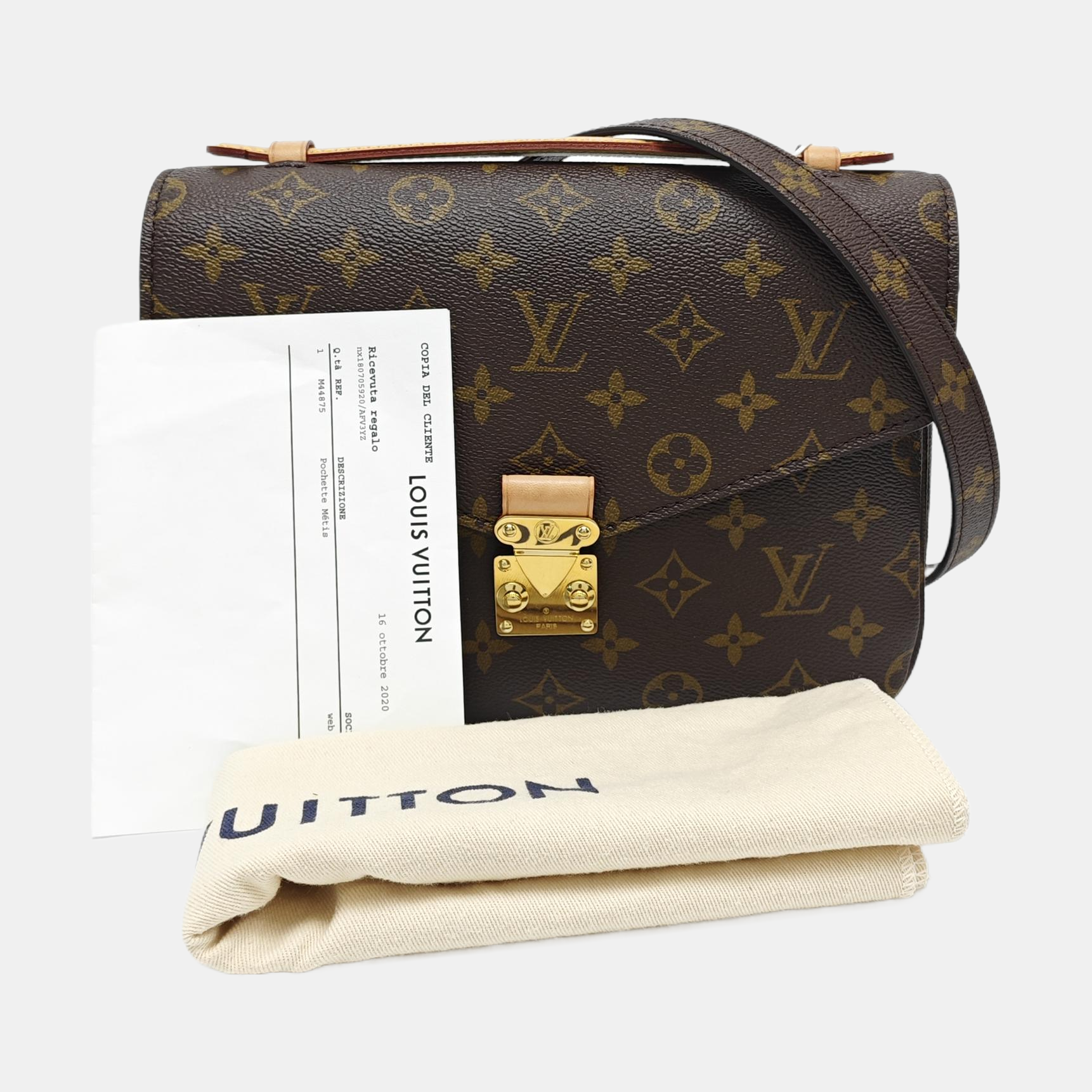 MÉTIS MM Monogram Coated Canvas Brown