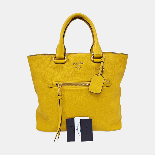 Calfskin Tote Bag Yellow