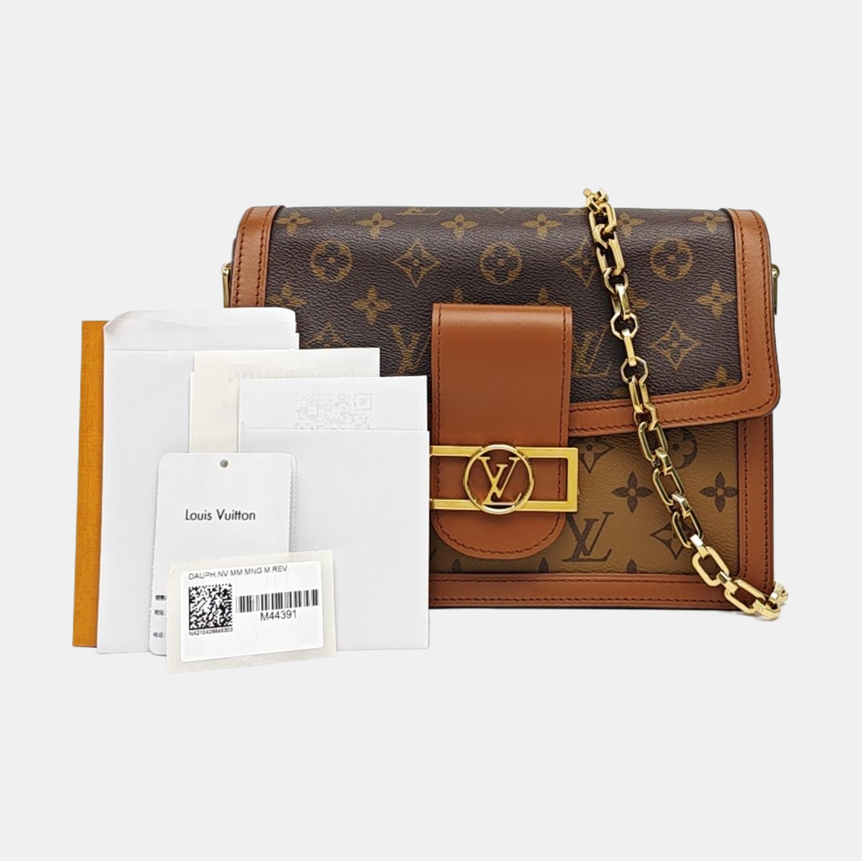 DAUPHINE MM Monogram Coated Canvas Brown