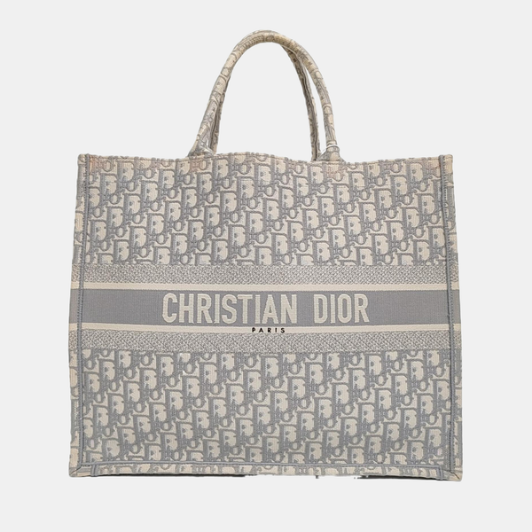 Book Tote Large Oblique Canvas Gray