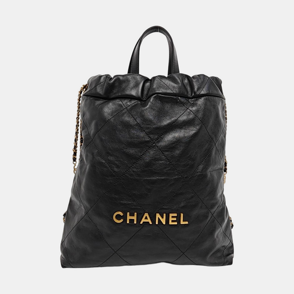 CHANEL 22 Small Quilted Calfskin Black