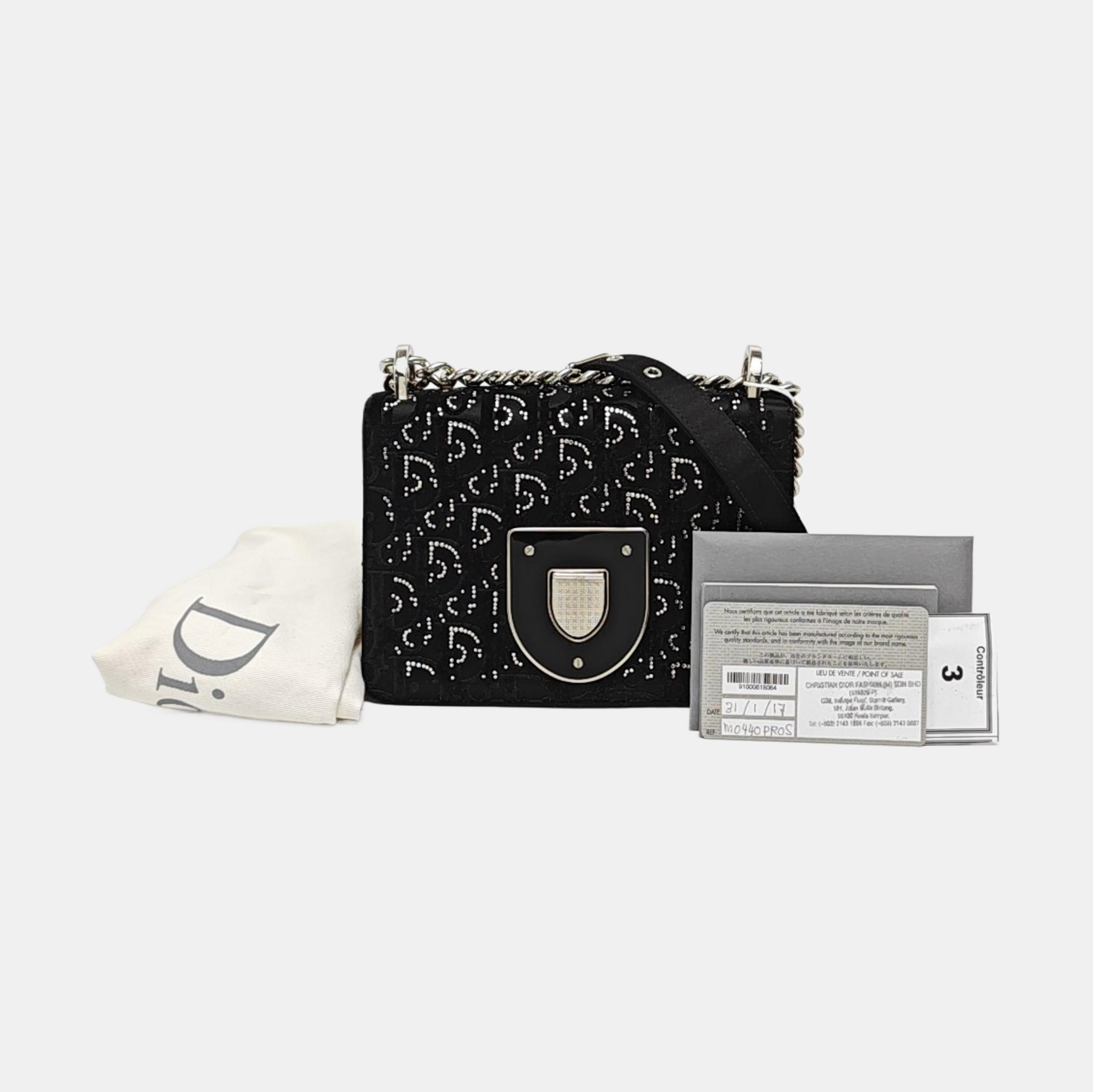 Diorama Oblique Silk Satin Black