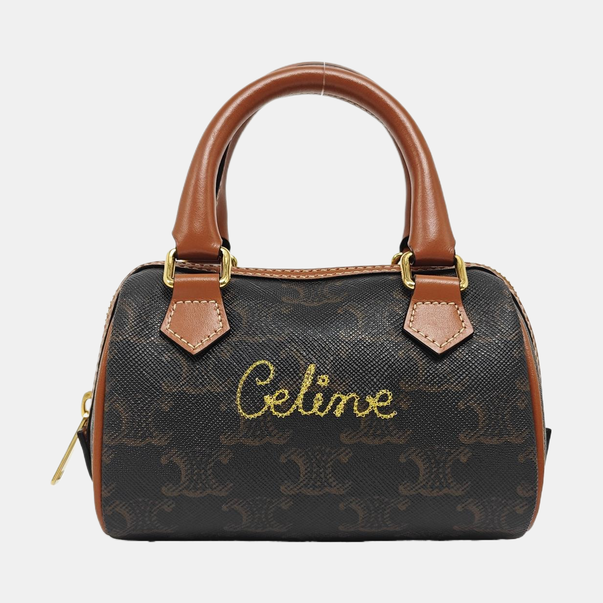 TRIOMPHE CANVAS Mini Coated Canvas Brown