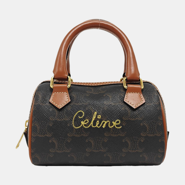 TRIOMPHE CANVAS Mini Coated Canvas Brown