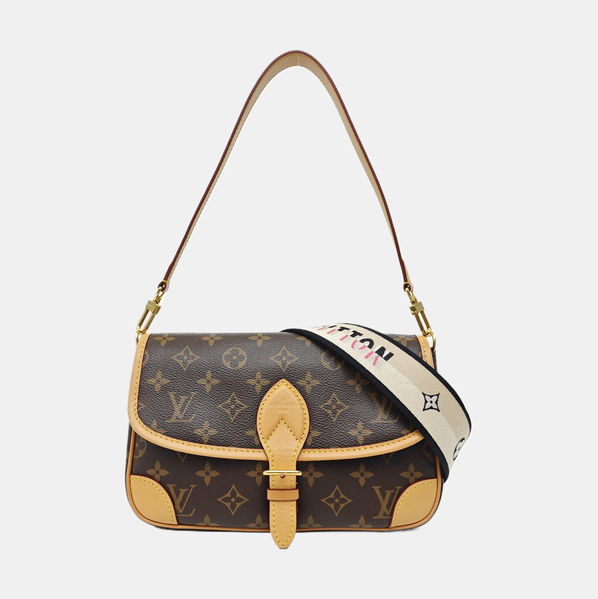 DIANE Monogram Coated Canvas Brown