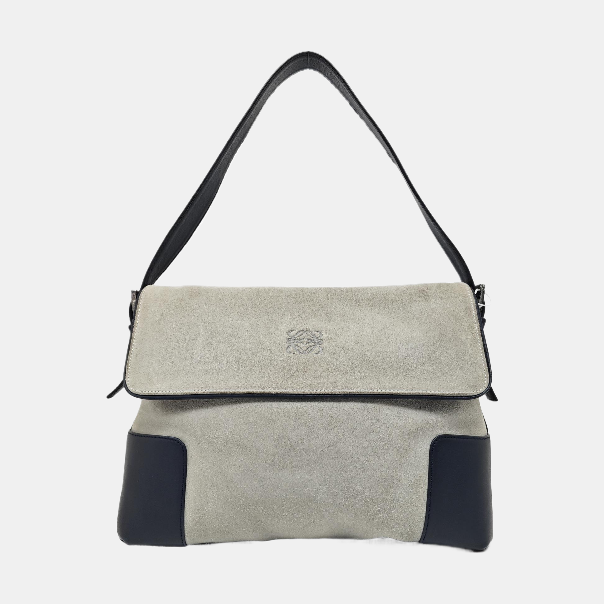Suede Shoulder Bag Blue