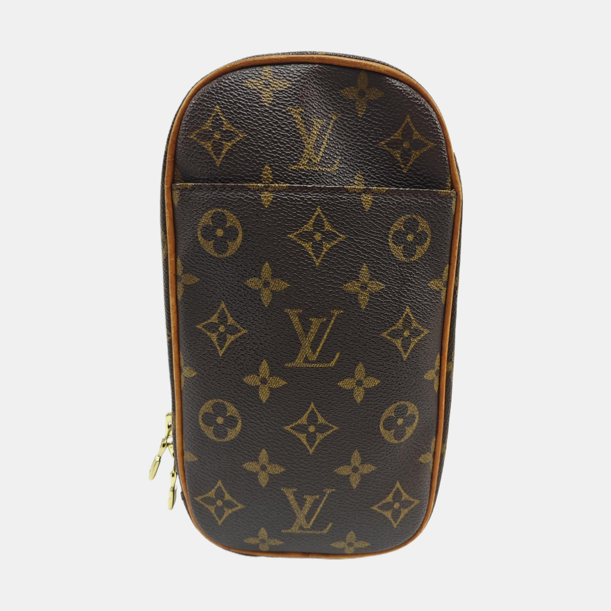 GANGE Monogram Coated Canvas Brown