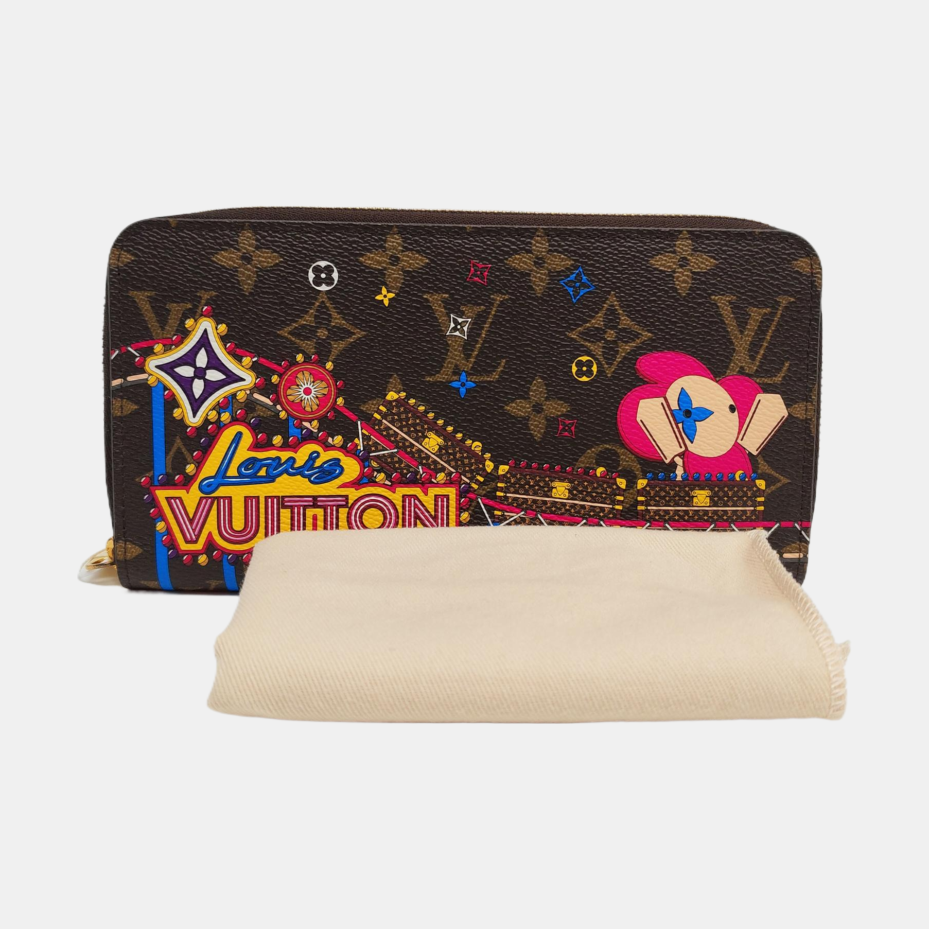 ZIPPY Monogram Coated Canvas Brown Wallet