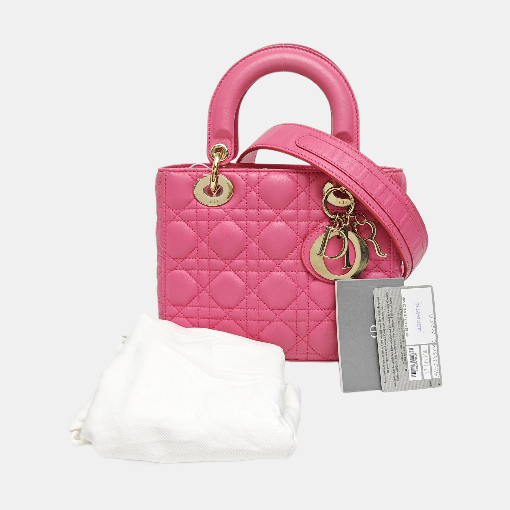 Lady Dior Small Cannage Lambskin Red