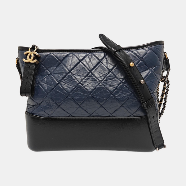 GABRIELLE Medium Quilted Calfskin Blue