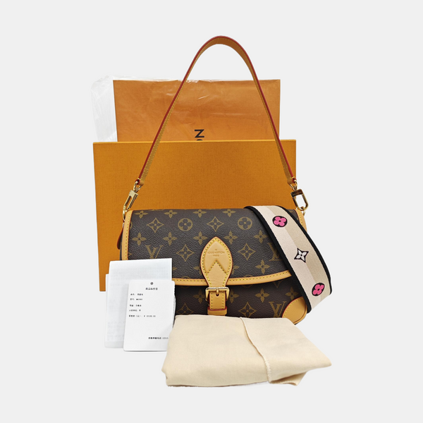 DIANE Monogram Coated Canvas Brown