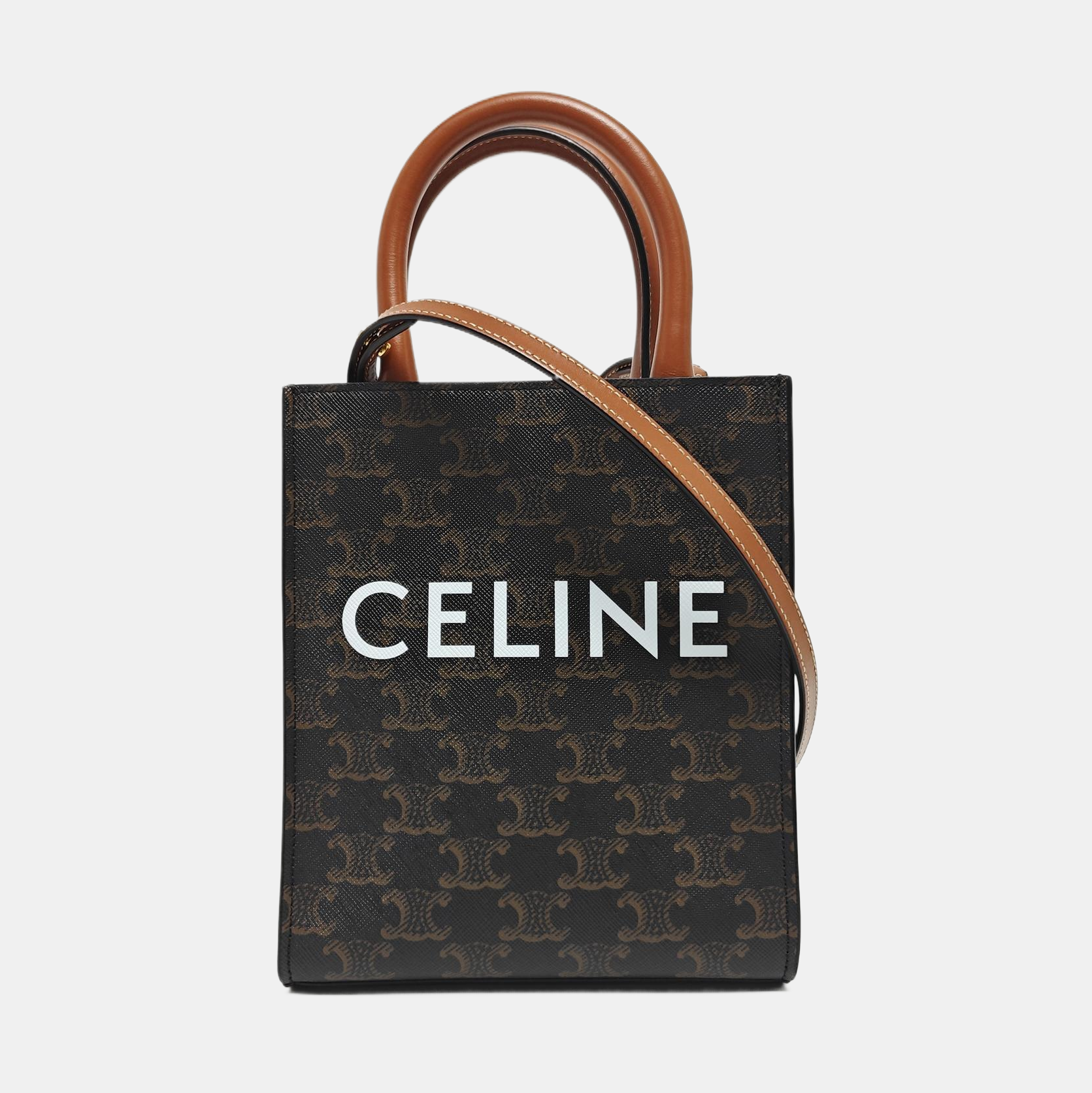 CABAS CELINE Mini Coated Canvas Brown