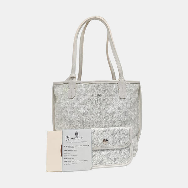 Anjou Mini Coated Canvas White