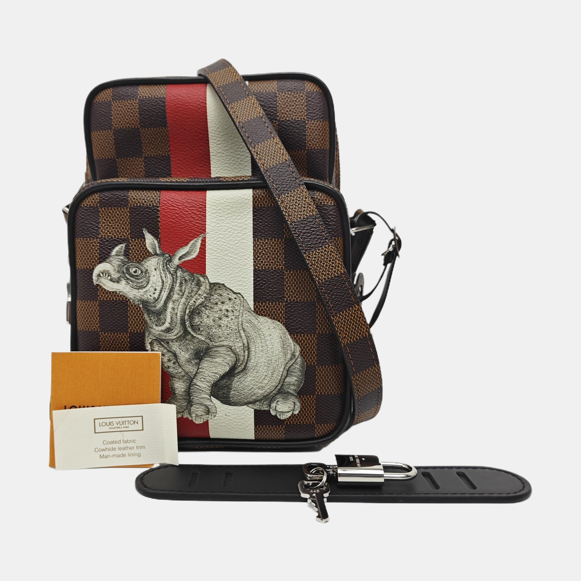 AMAZON Damier Ebene Coated Canvas Brown