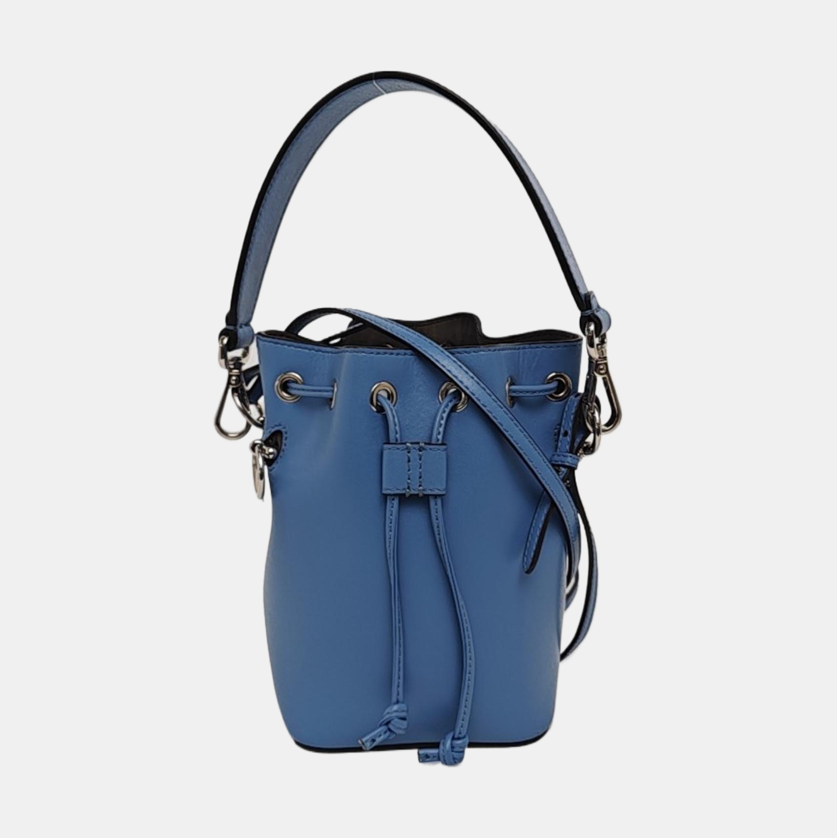 Authenticated pre-owned  Mon Tresor Mini Calfskin Blue - Bucket Bag at Looply