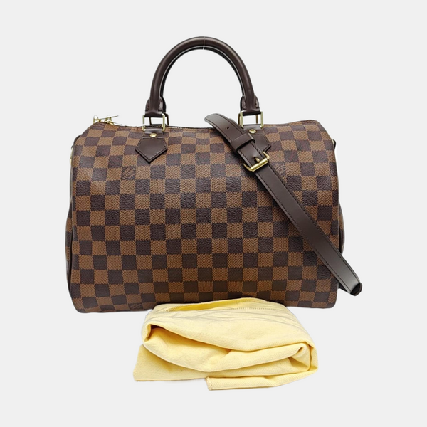 SPEEDY 30 Damier Ebene Coated Canvas Brown