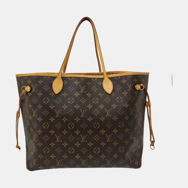 NEVERFULL GM Monogram Coated Canvas Brown