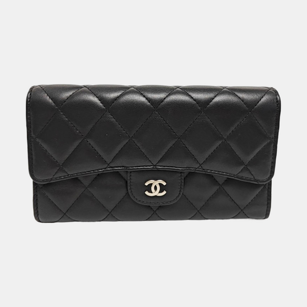 CLASSIC FLAP Mini Quilted Lambskin Black Wallet